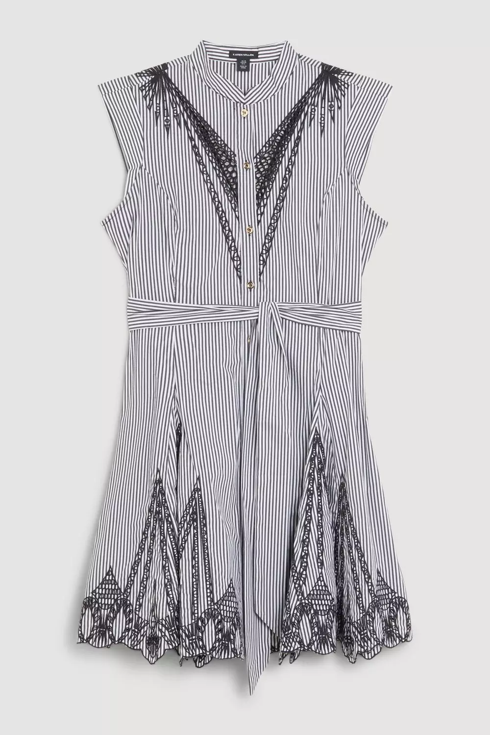 Karen millen striped outlet shirt dress