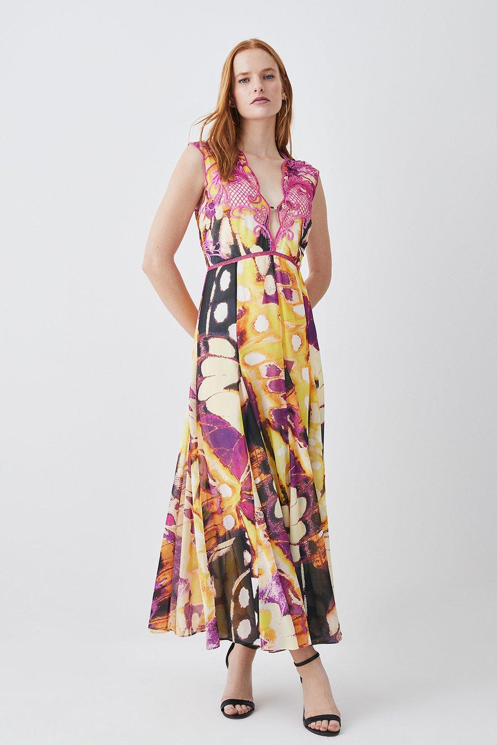 Kimono style maxi dress uk sale