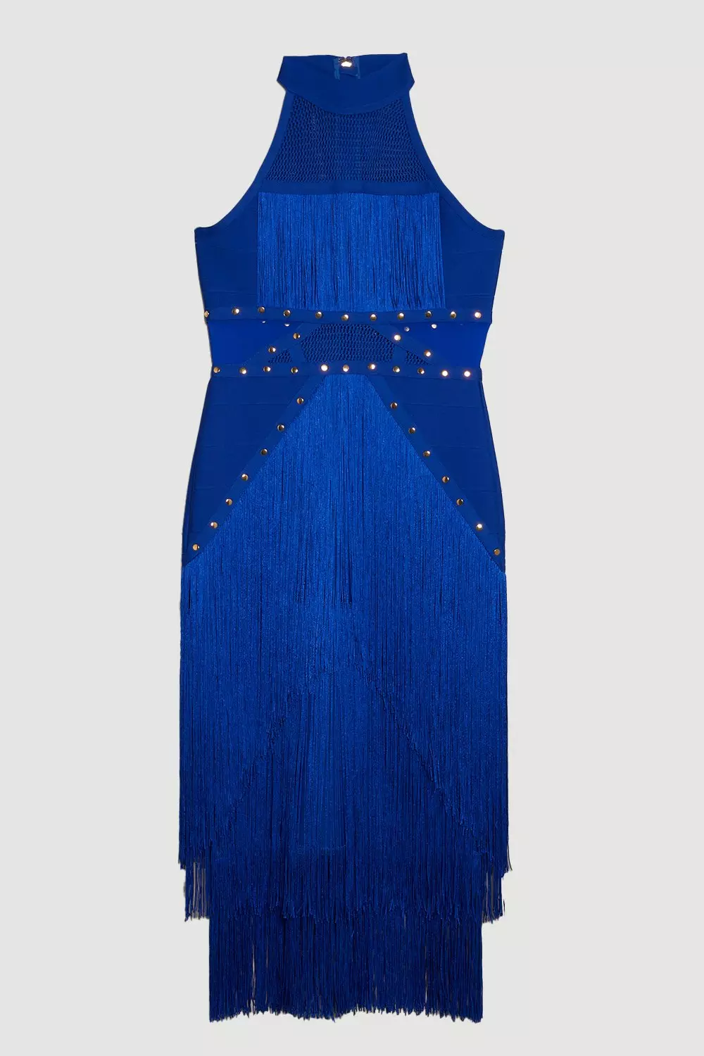 Destiny Calling Electric Blue Bandage Mesh Cut Out Midi Dress with B – Club  L London - USA