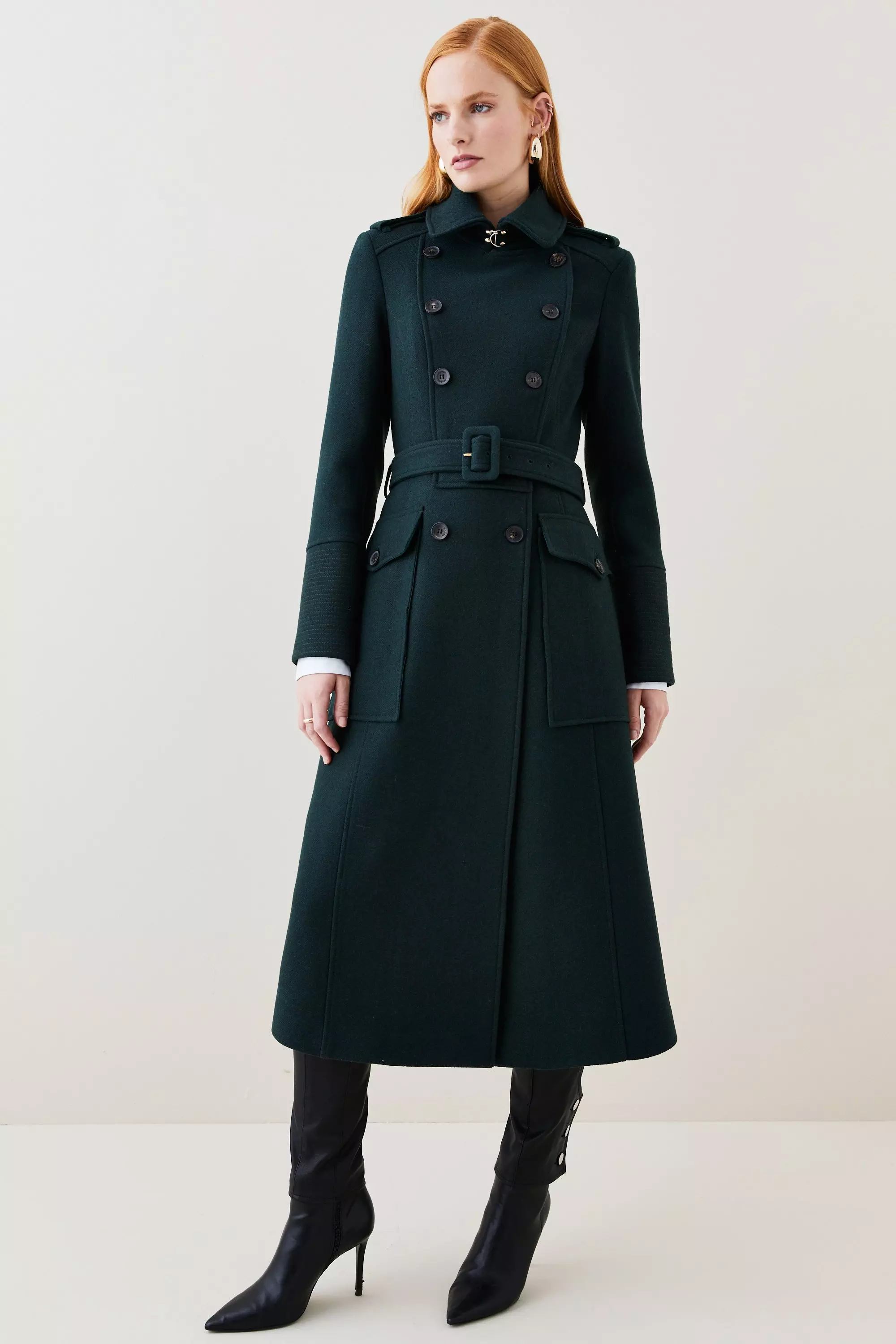 Karen millen 2025 green coat