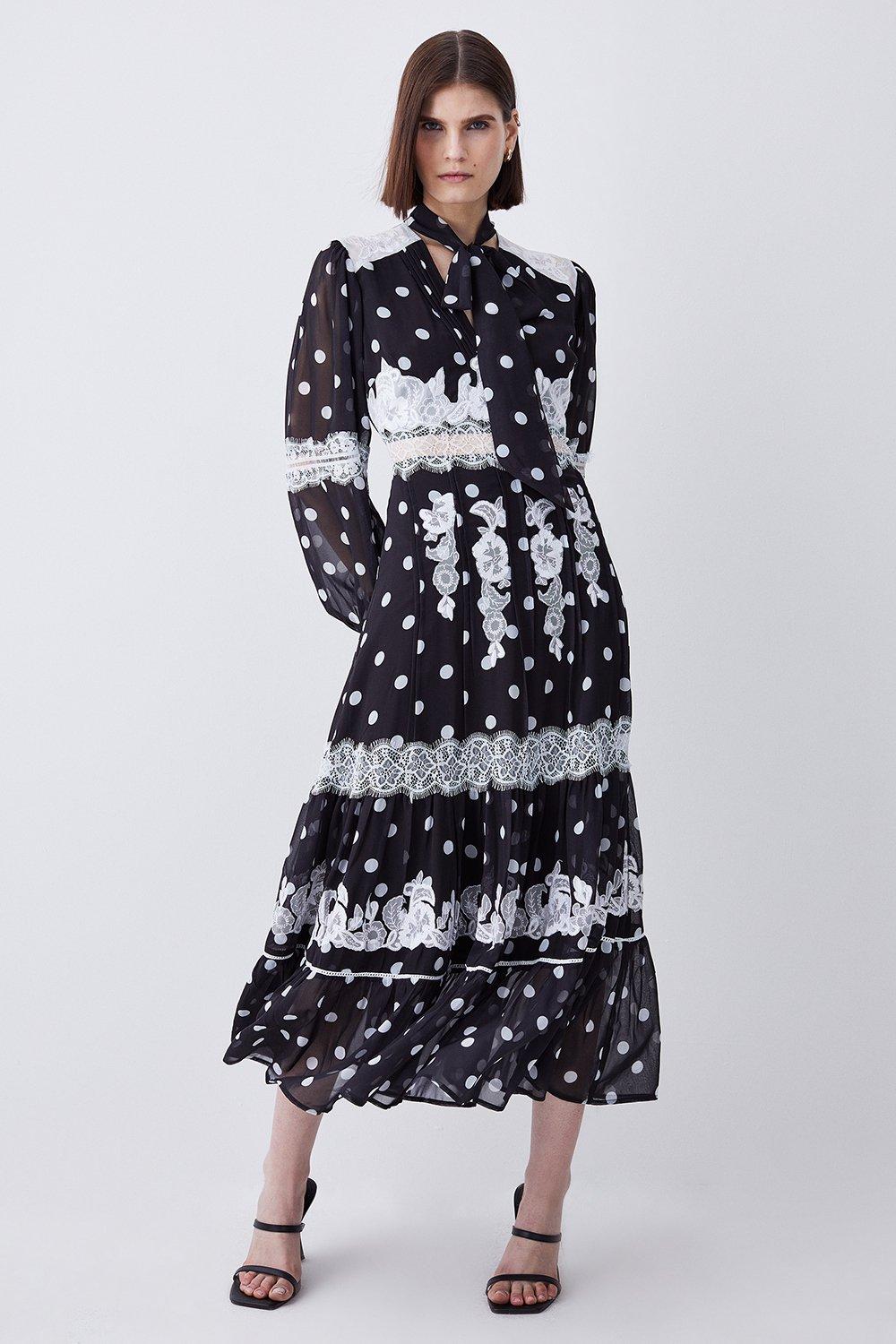 Karen millen shop spotty dress