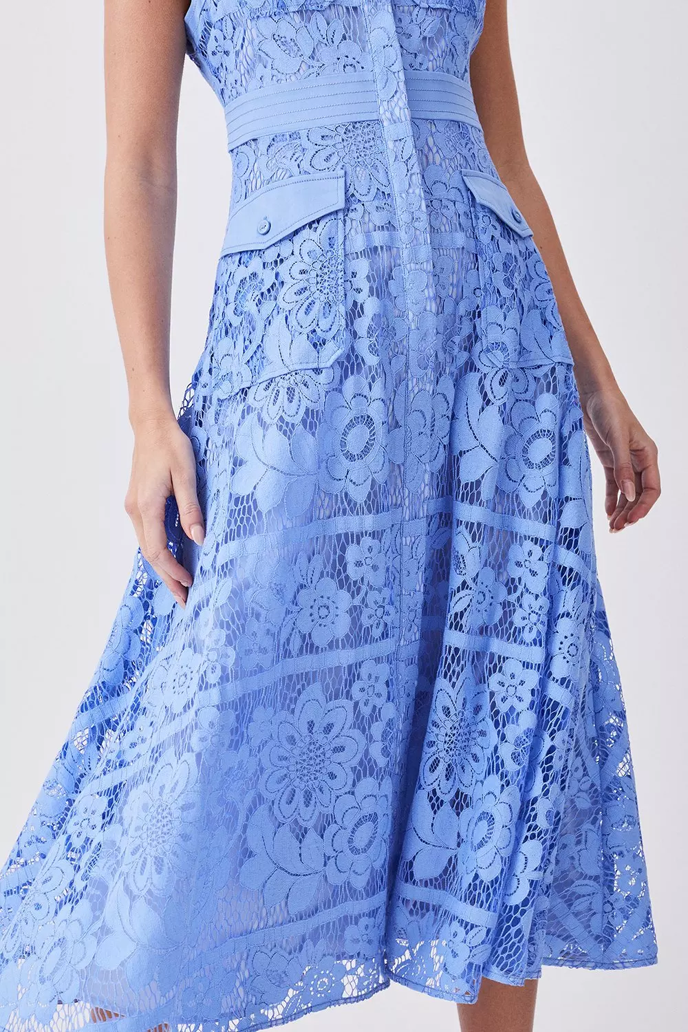 Karen millen blue lace hot sale dress