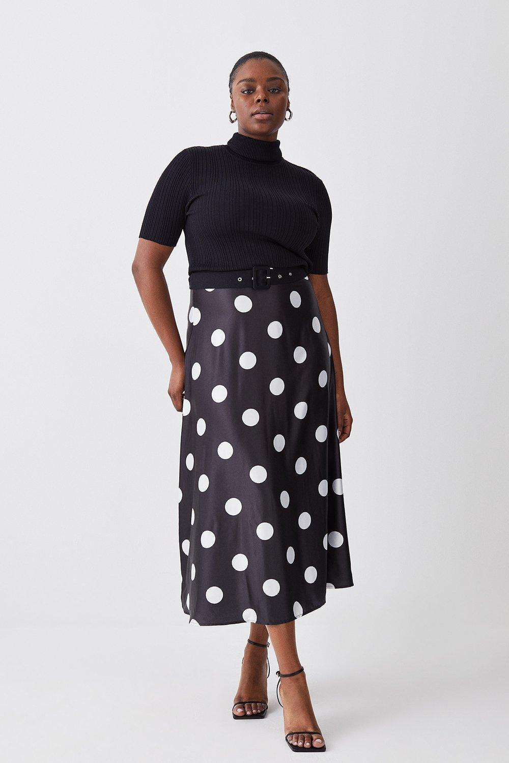 Polka dot skirt on sale xl