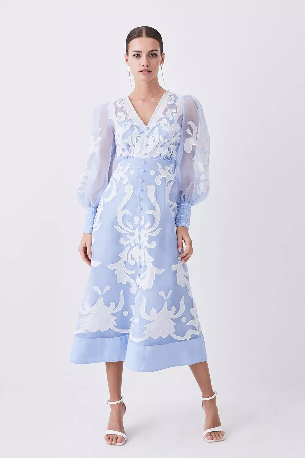 Karen millen blue outlet maxi dress