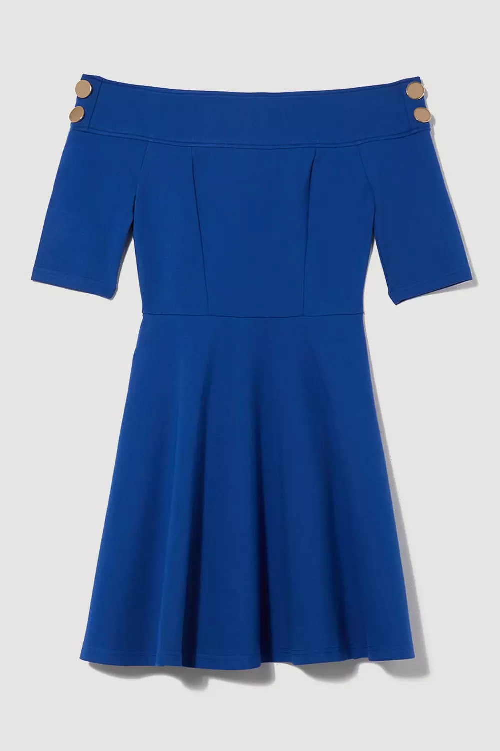 Katrina Royal Blue Strappy Backless Skater Dress