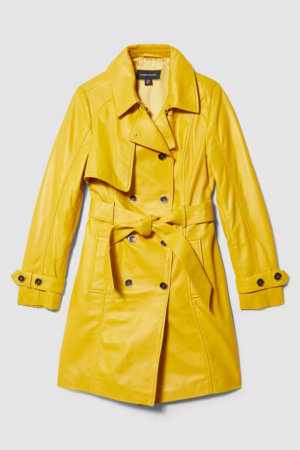 Leather Short Trench Coat