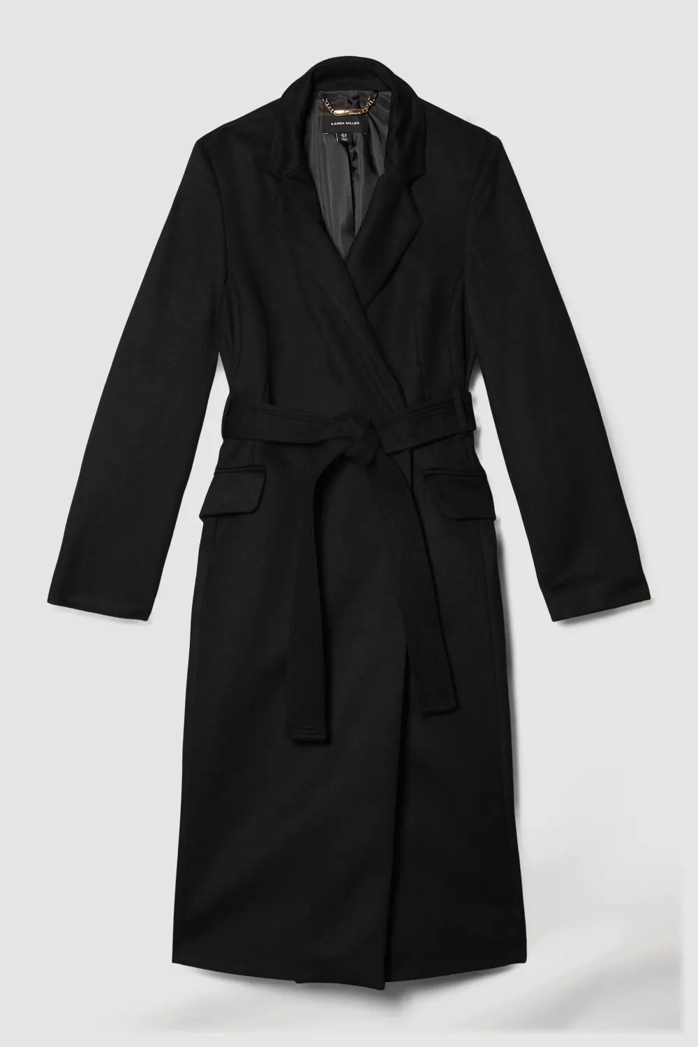 Italian Wool Cashmere Notch Neck Coat