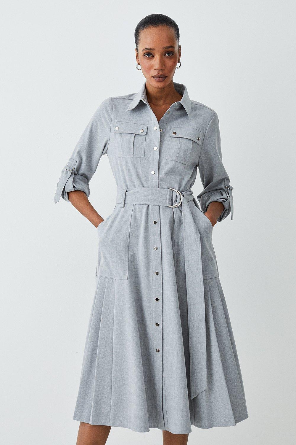 Karen millen denim sales utility dress