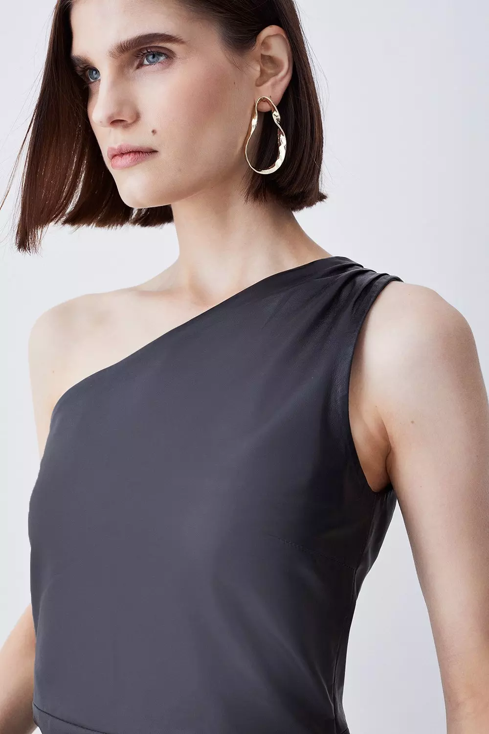 Karen millen black one shoulder cheap dress