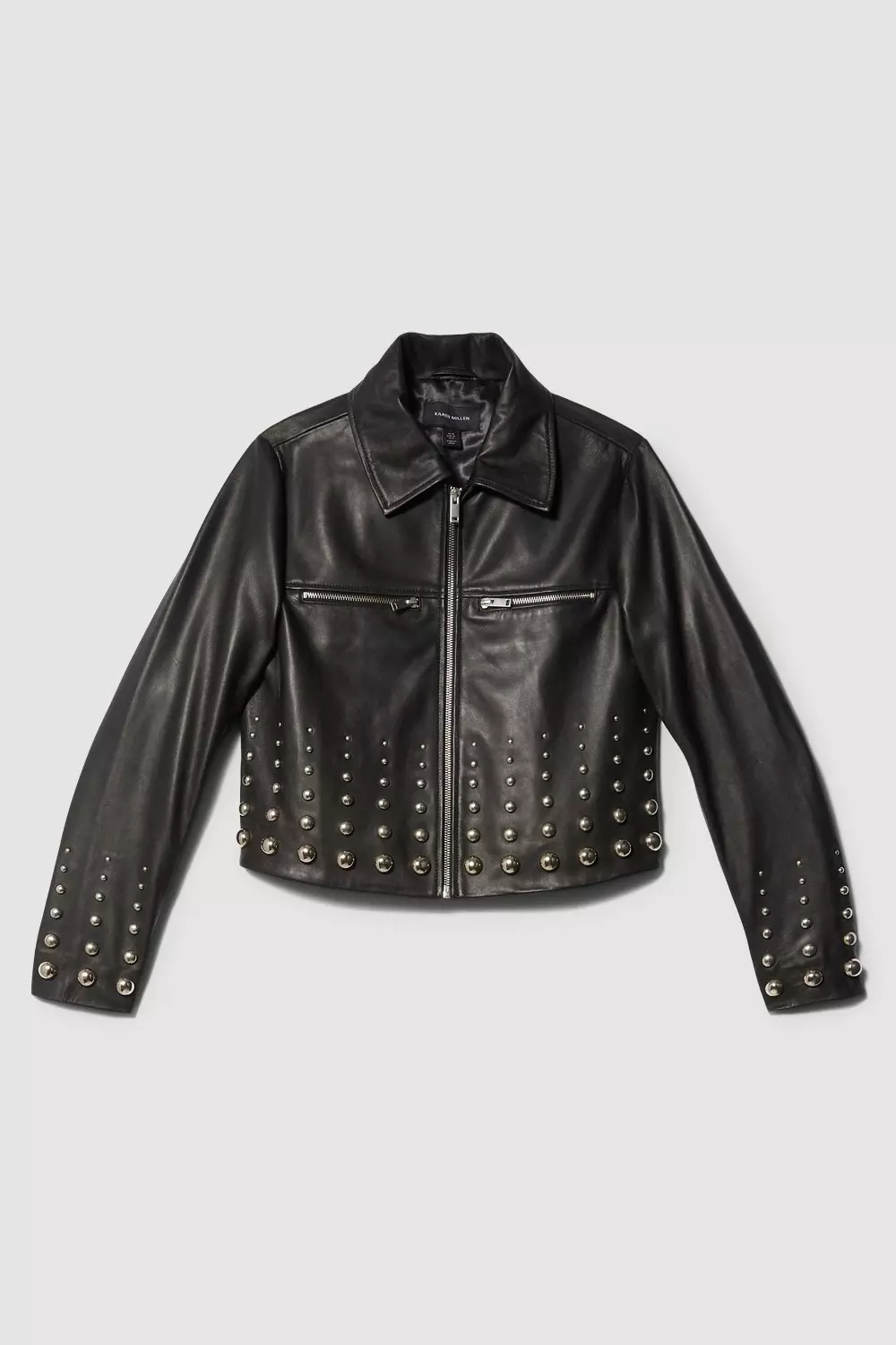 Karen millen studded leather on sale jacket