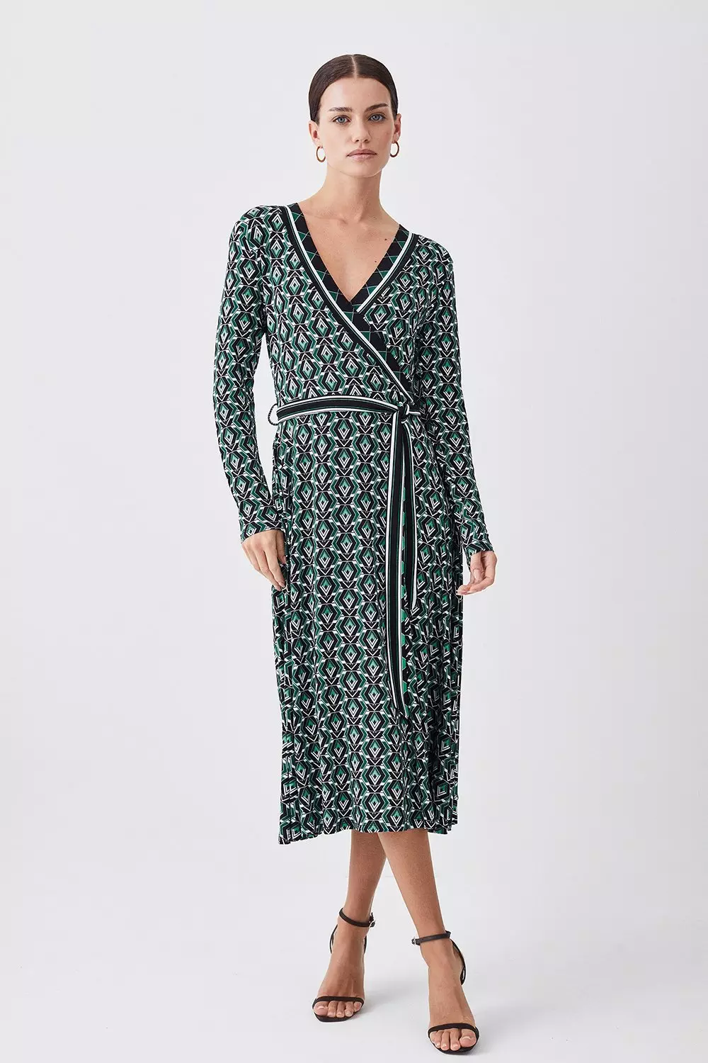 Karen millen wrap dress sales