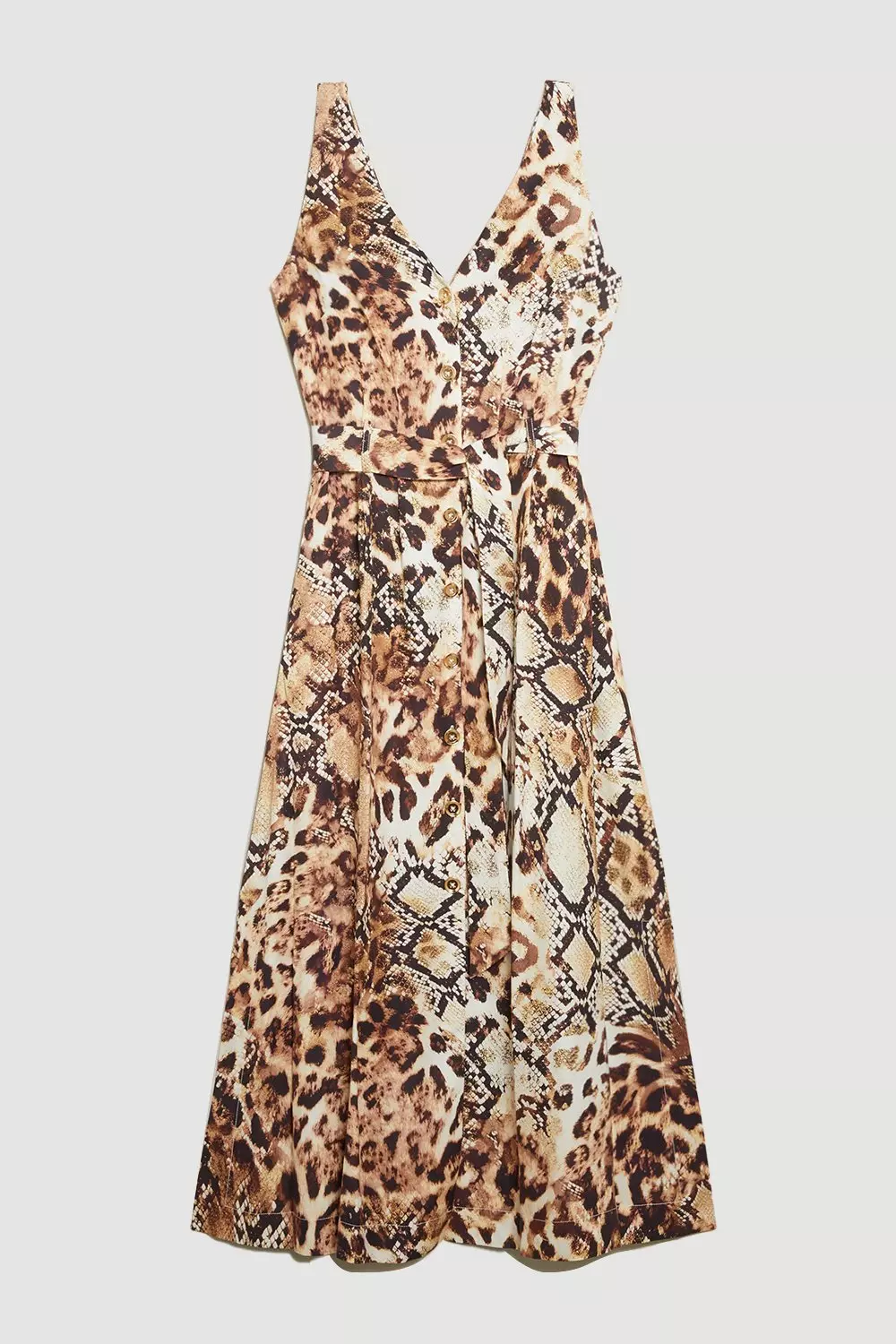 Karen millen animal hot sale print midi dress