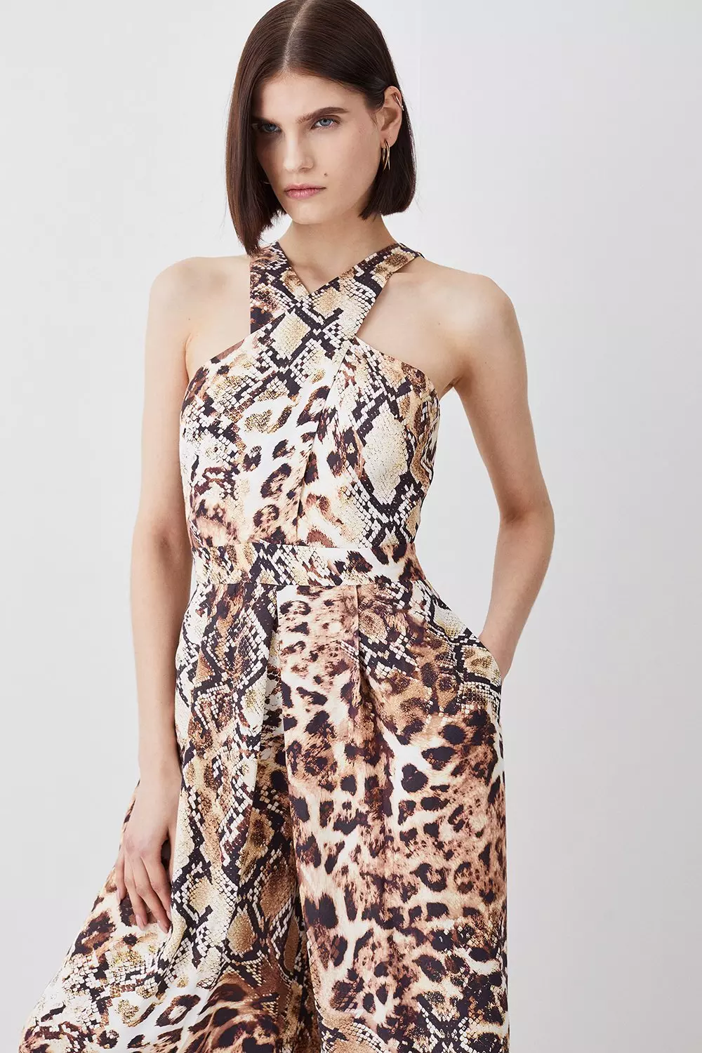 Karen millen sale animal print jumpsuit