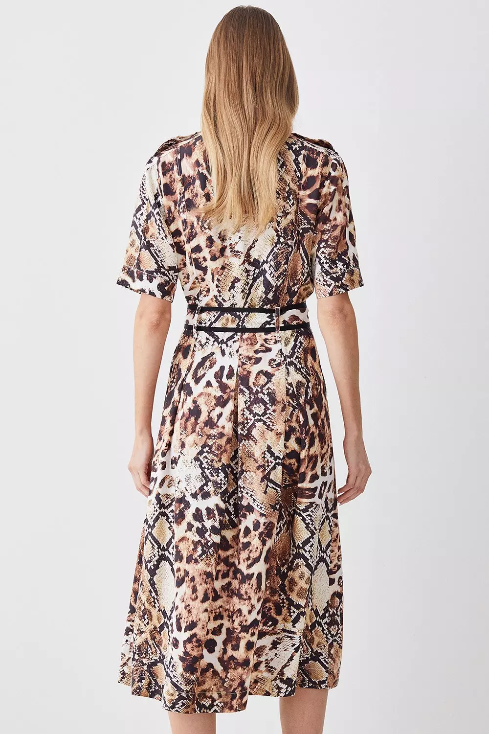 Buy Label Collection Animal Mix Print Shirtdress from Next Lithuania