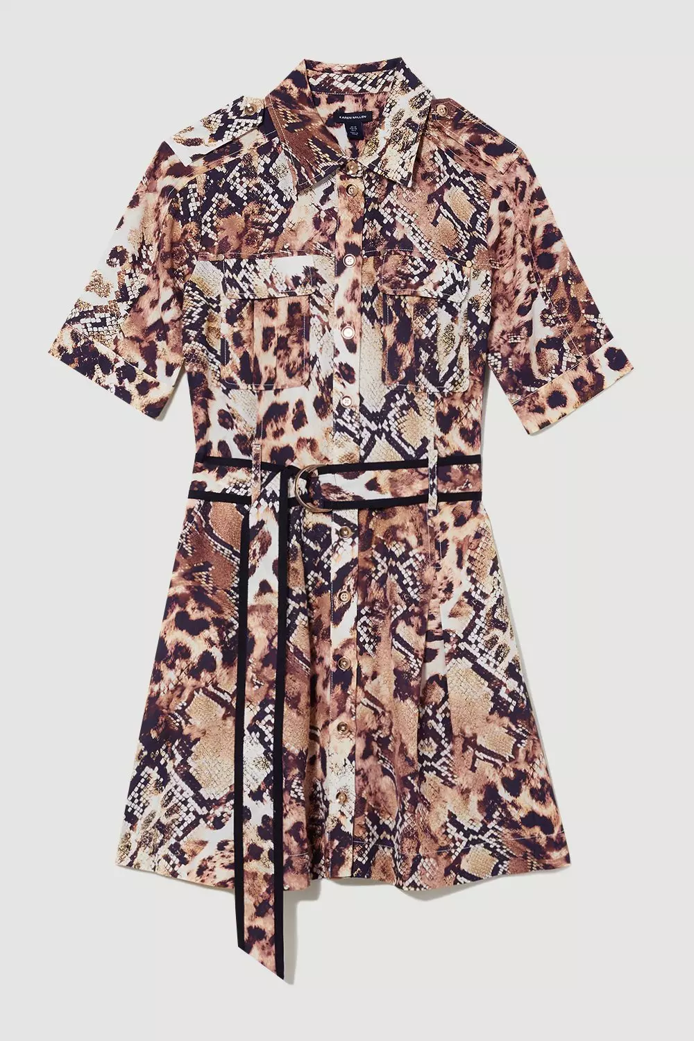 Karen millen leopard 2024 print shirt dress