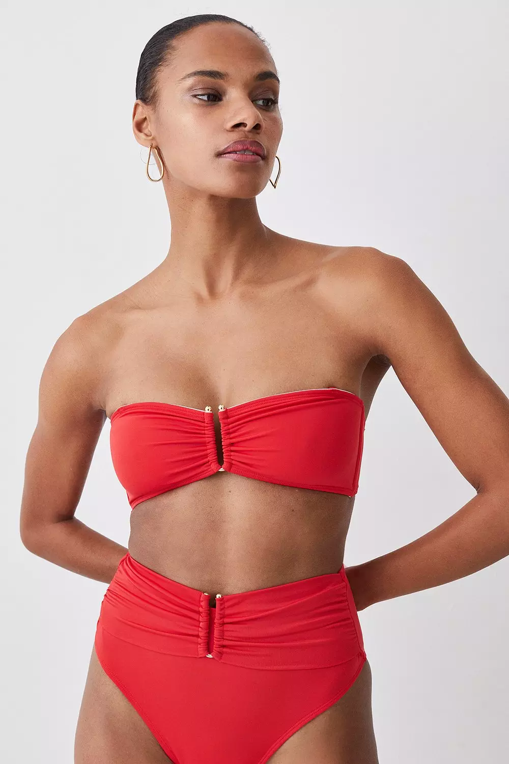 Ruffle Bikini Top With Detachable Straps