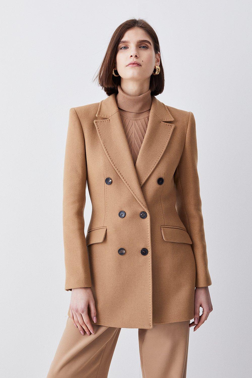 Italian Wool Double Breasted Tailored Coat