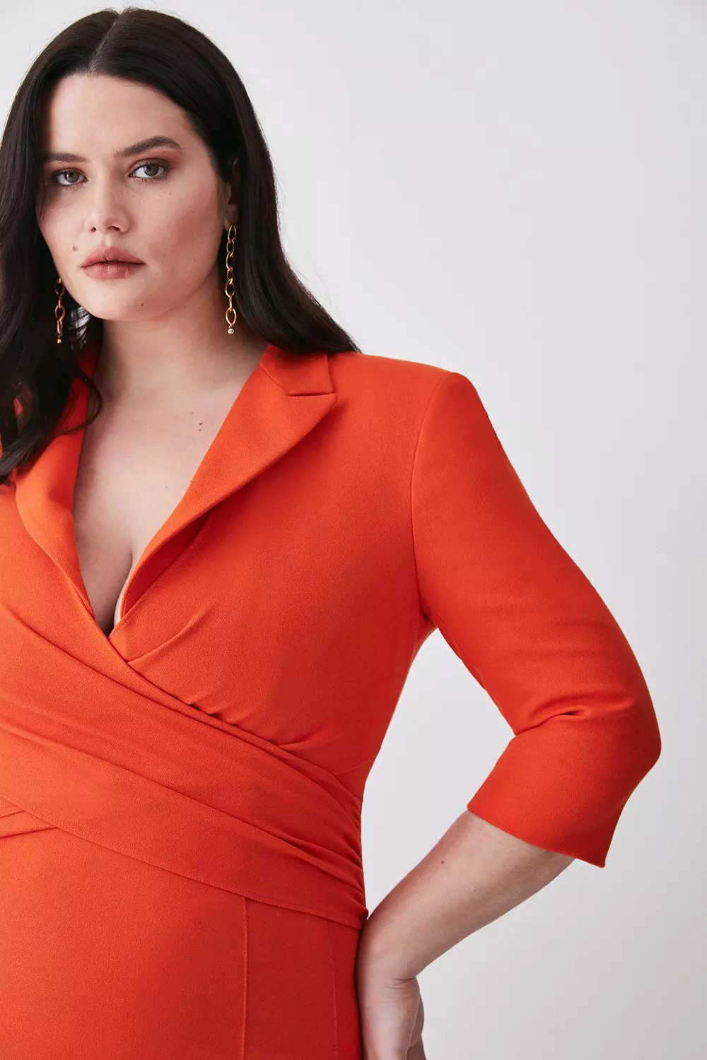 Faux wrap clearance dress plus size