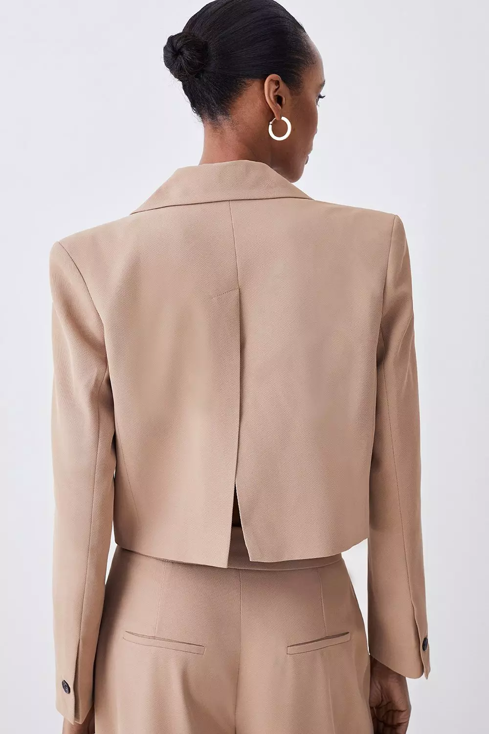 Cropped hot sale jacket suit