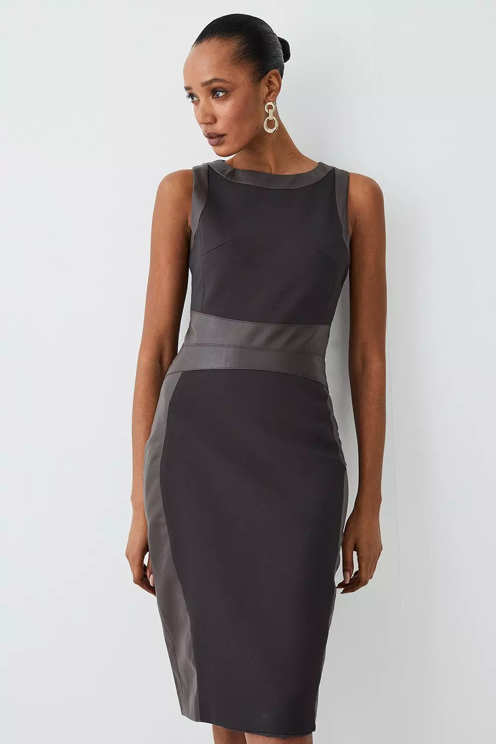 Karen millen leather belt pencil outlet dress