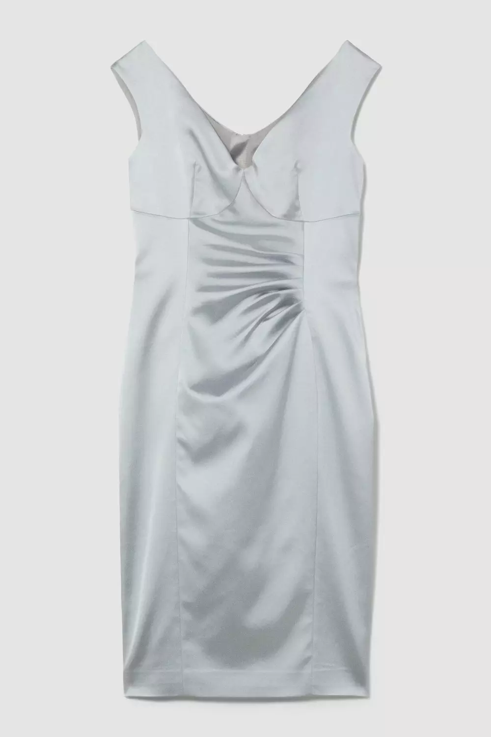 Calvin klein off hotsell the shoulder sateen dress