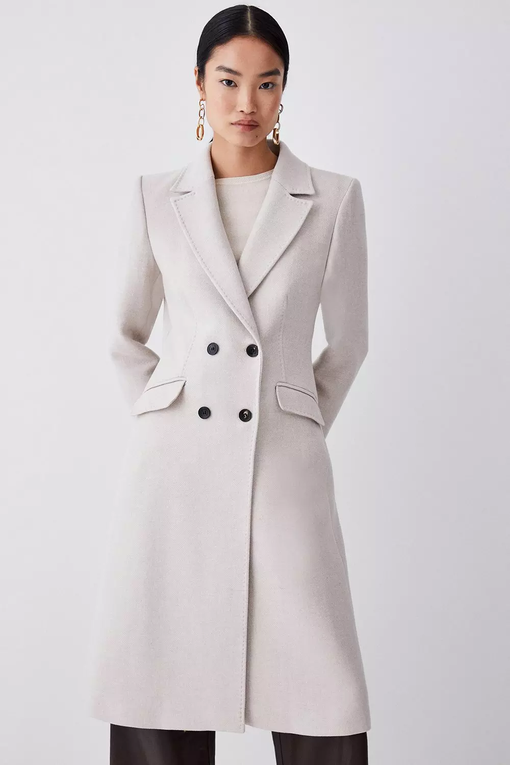 Fitted wool cheap coat womens