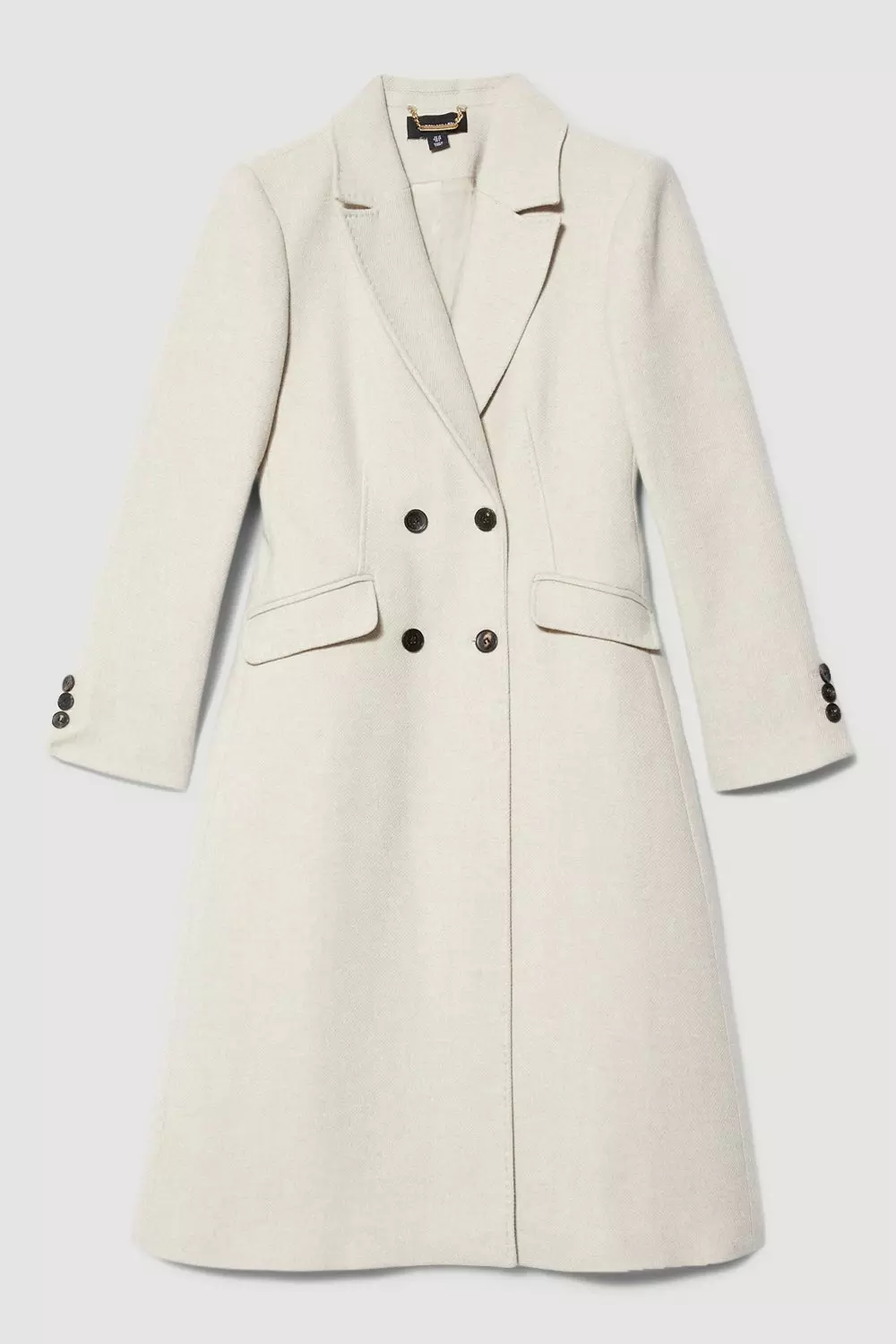 Cream sales fitted coat