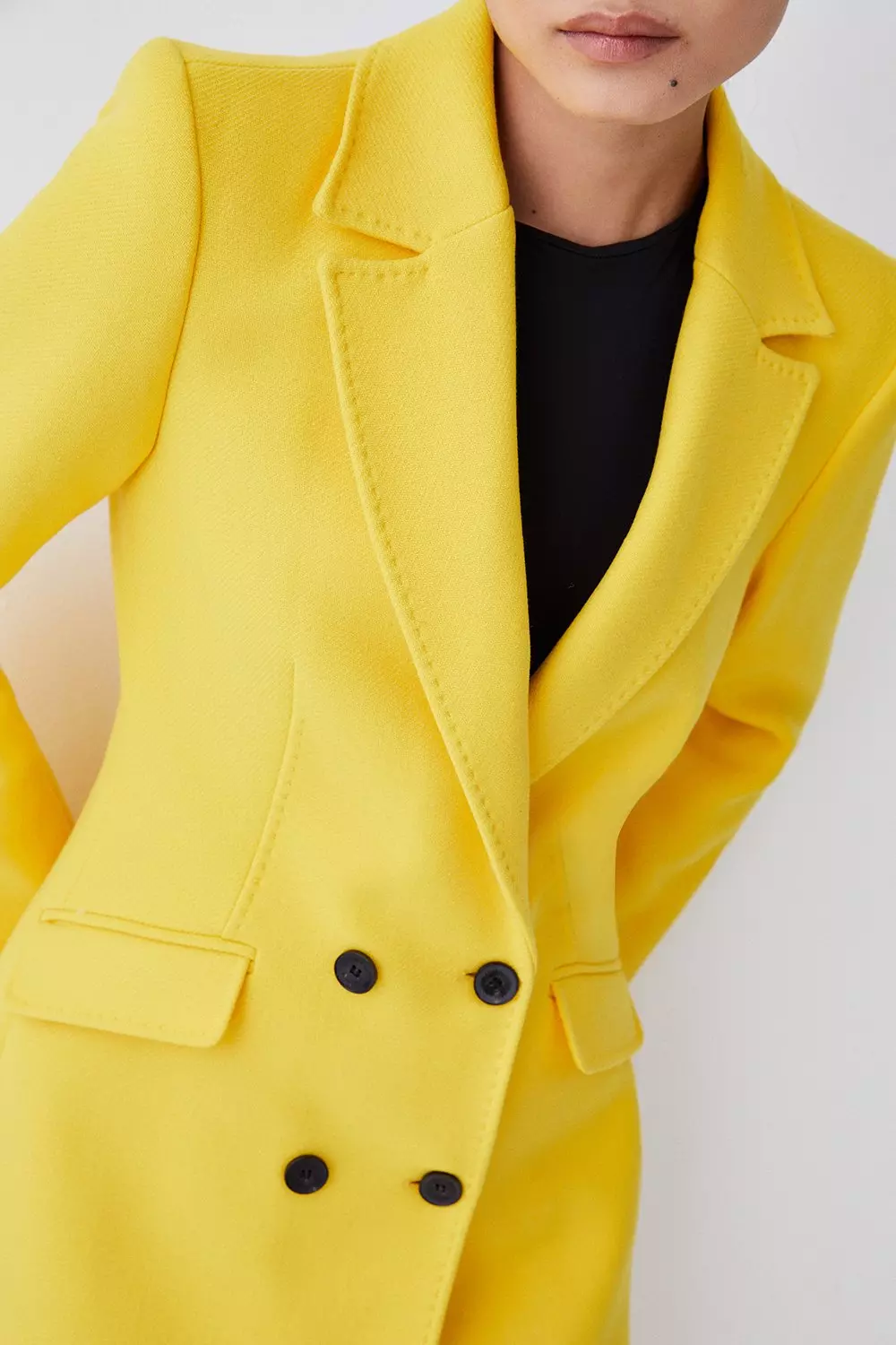 Petite shop yellow coat