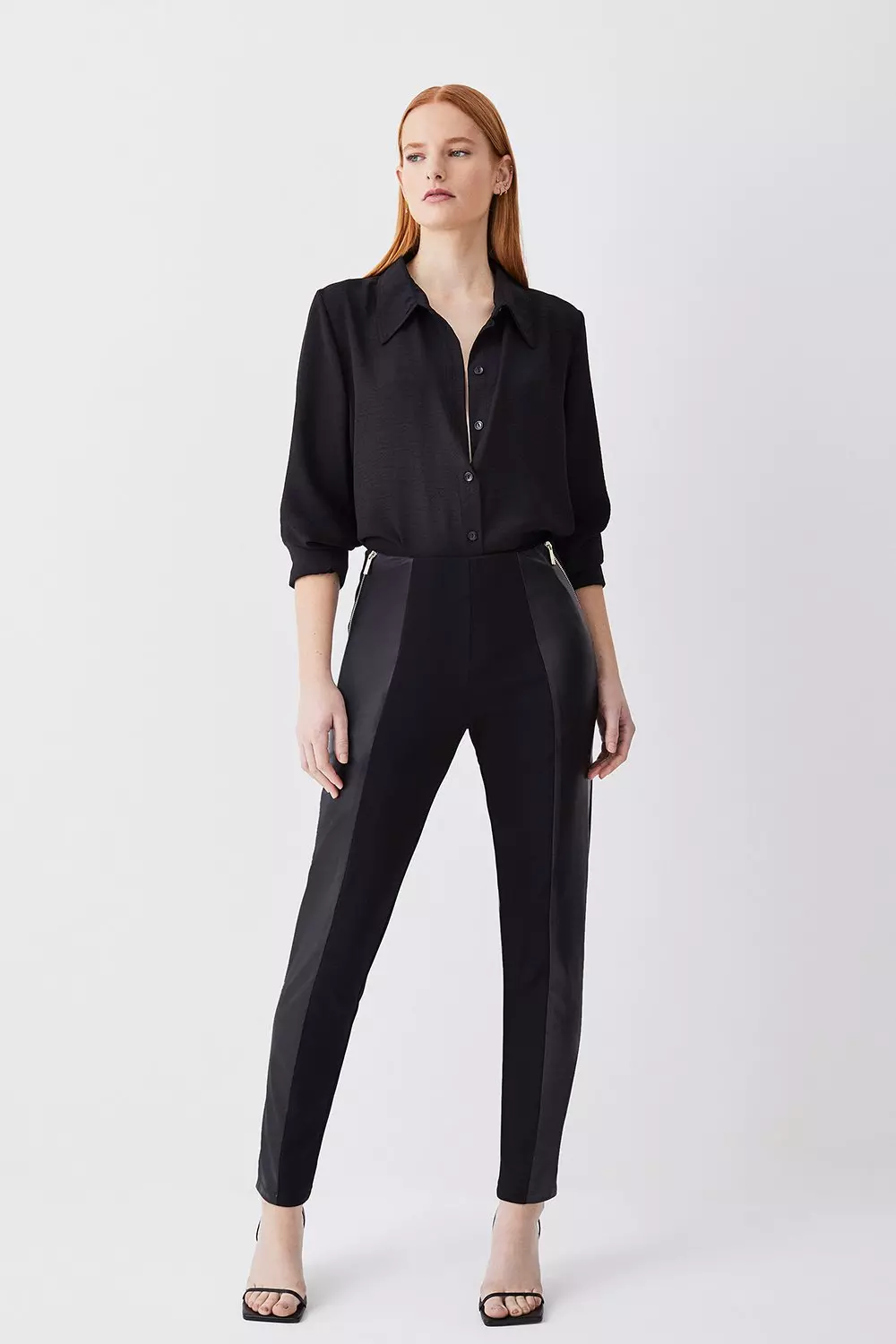 Karen millen 2024 faux leather leggings