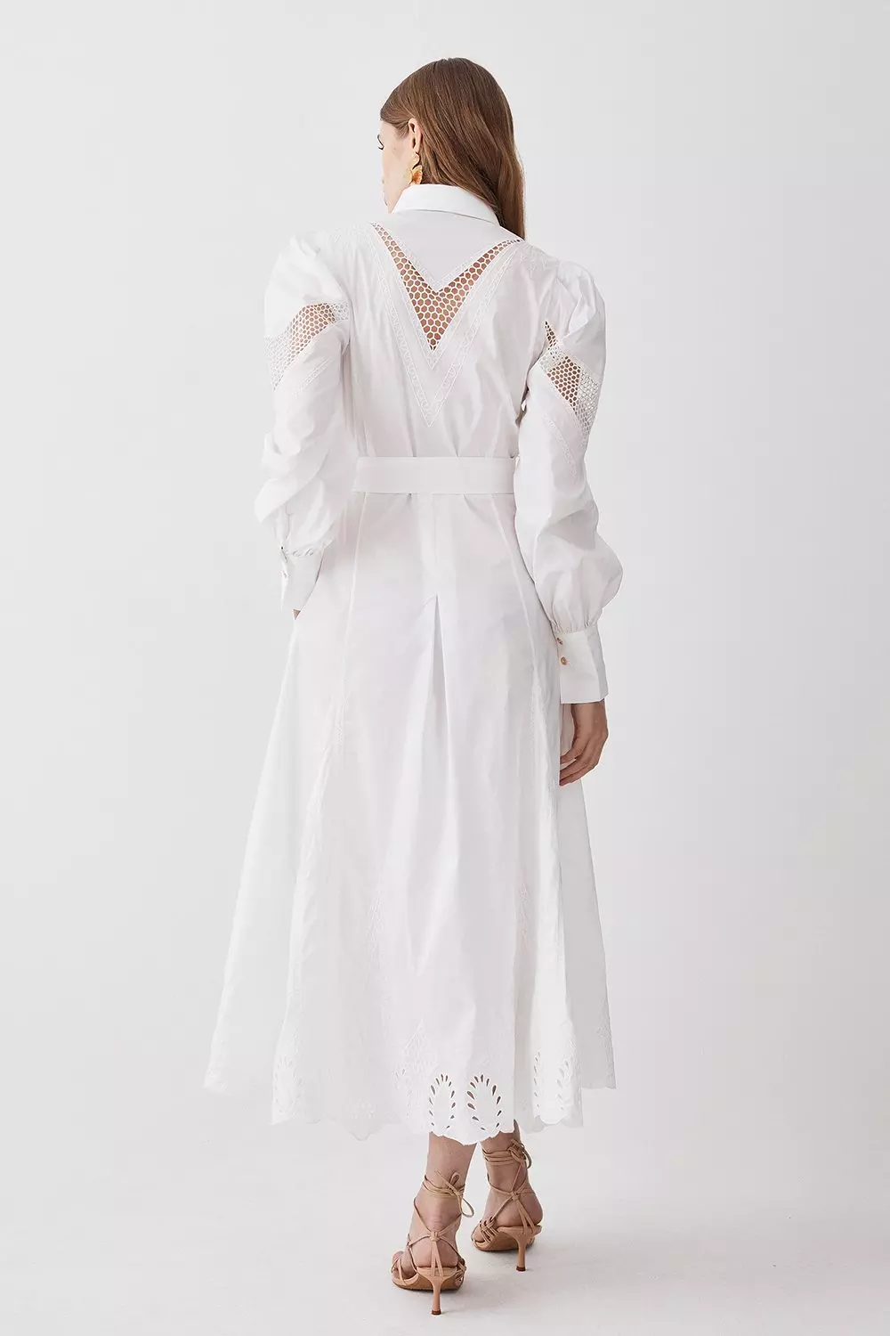 Cotton white best sale midi dress