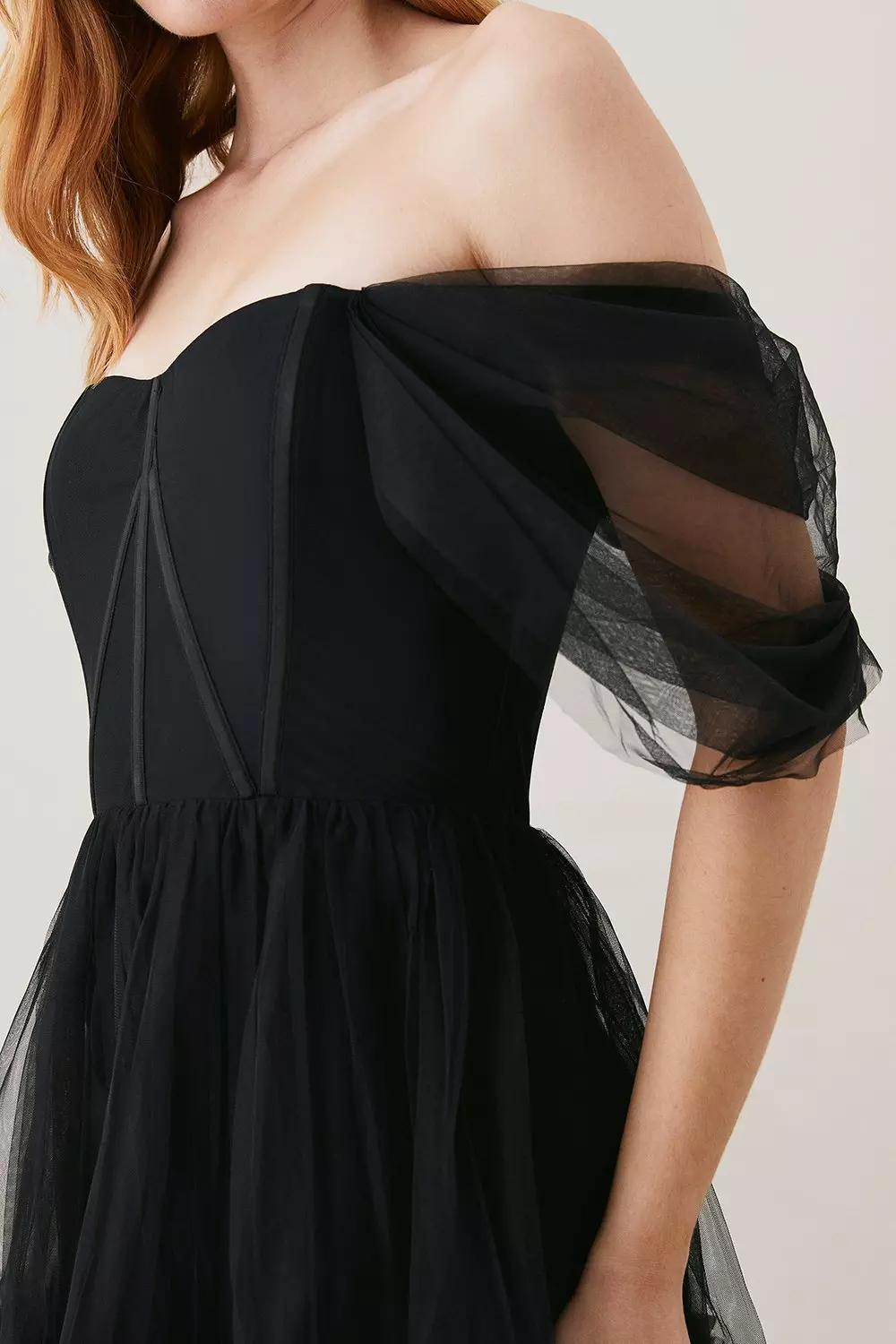 Karen millen shop black corset dress