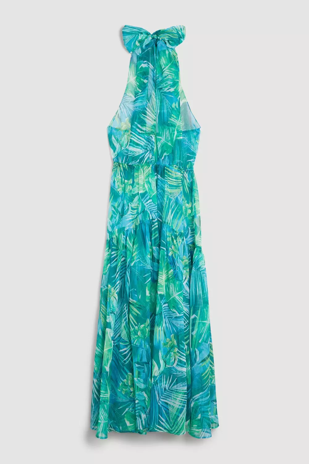 Tropical halter best sale maxi dress