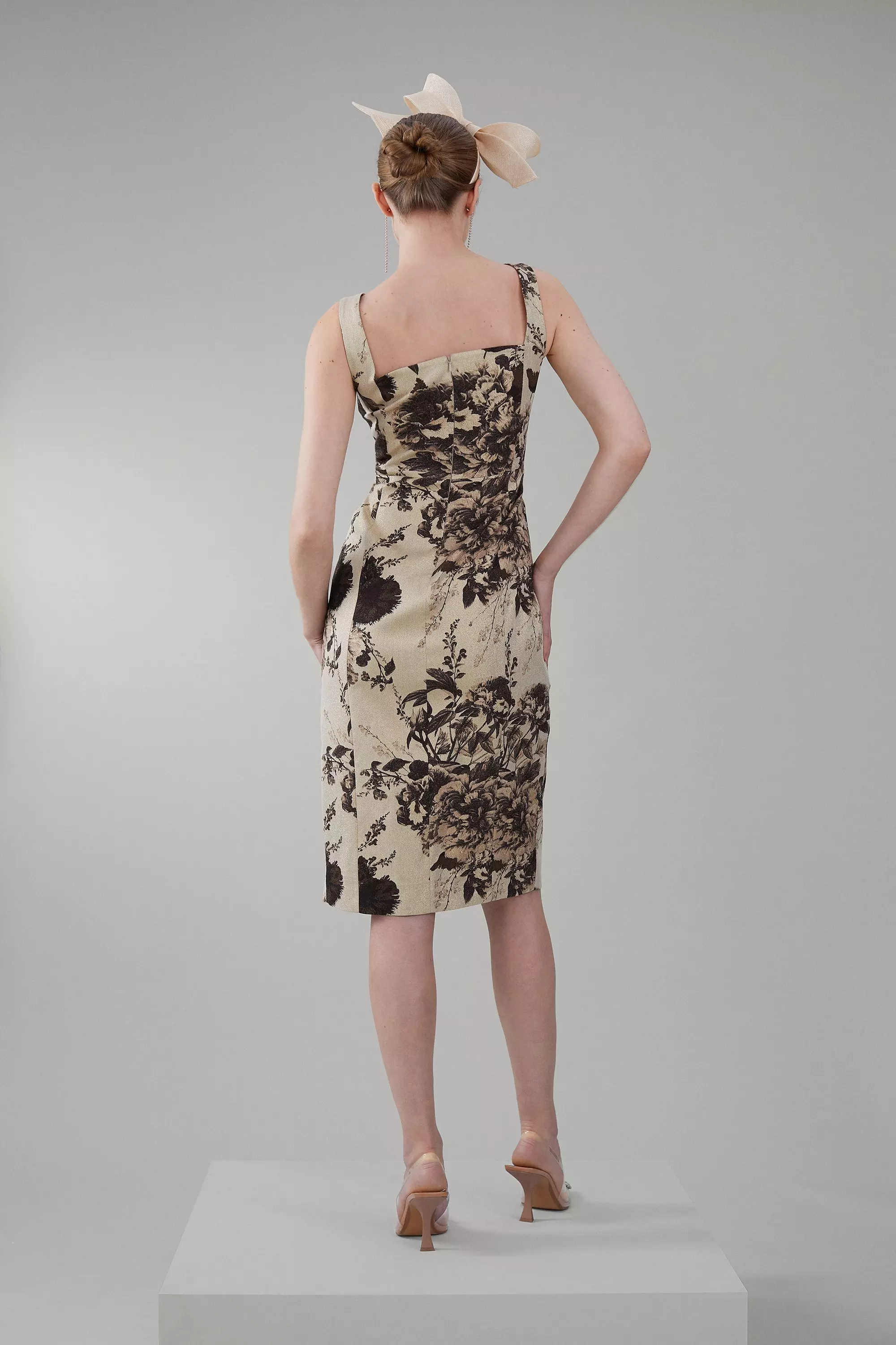 Stretch Jacquard Sheath Dress