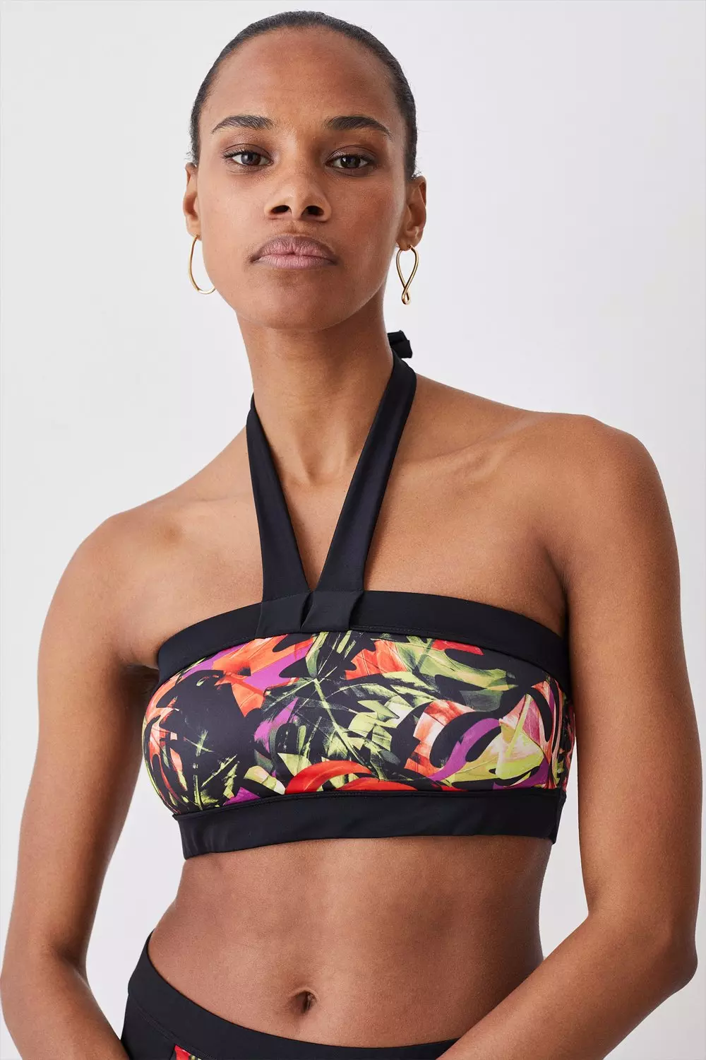 Print Halter Bra Top