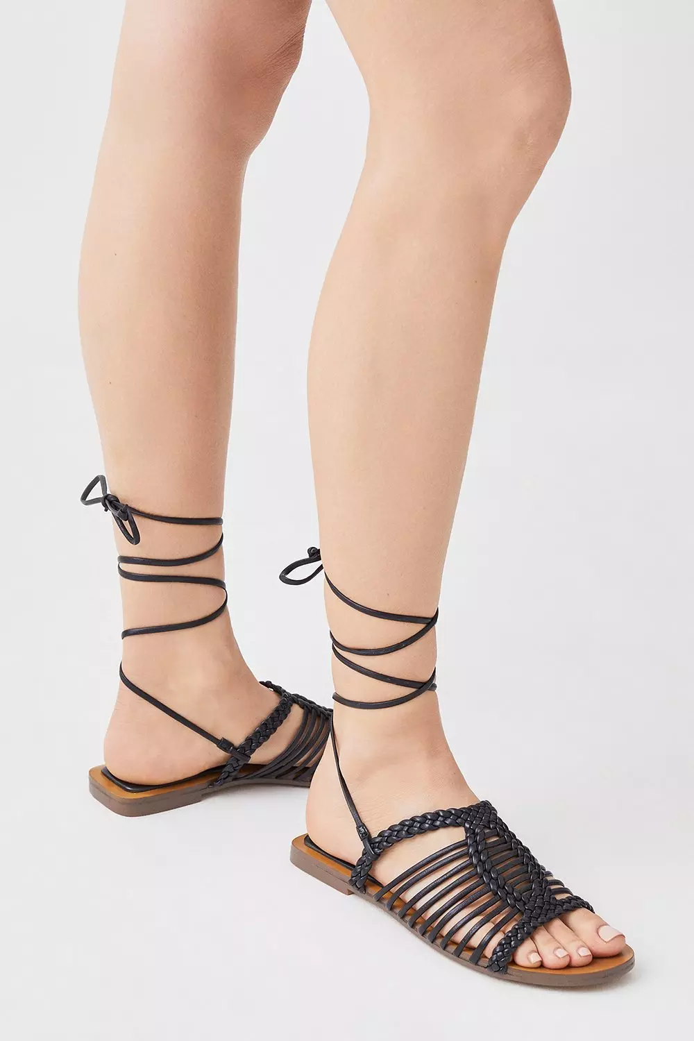 Strappy tie online sandals