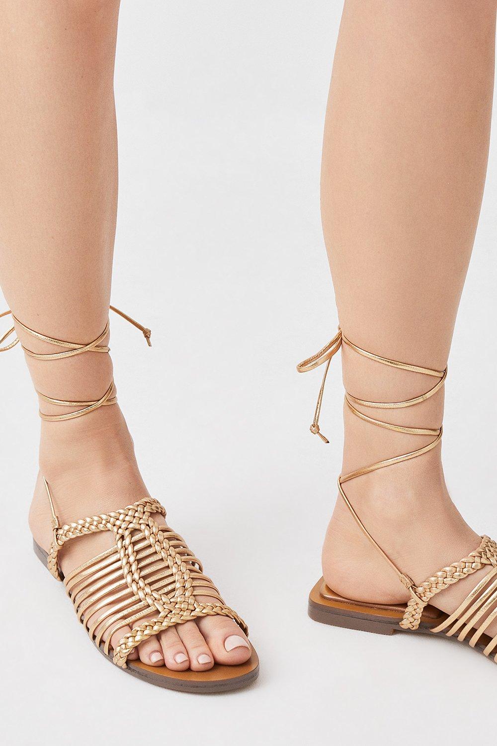 Gold strappy hotsell prom shoes