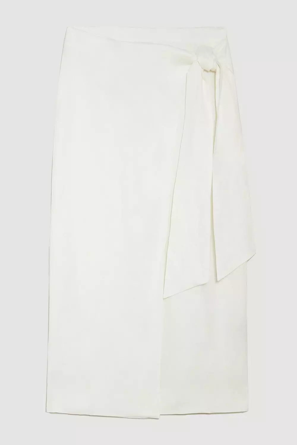 Linen Viscose Woven Wrap Tie Skirt Karen Millen