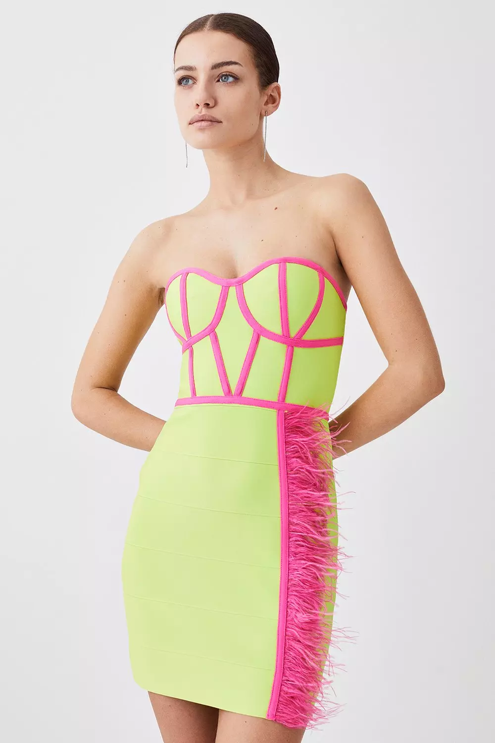 Feather bandage clearance dress