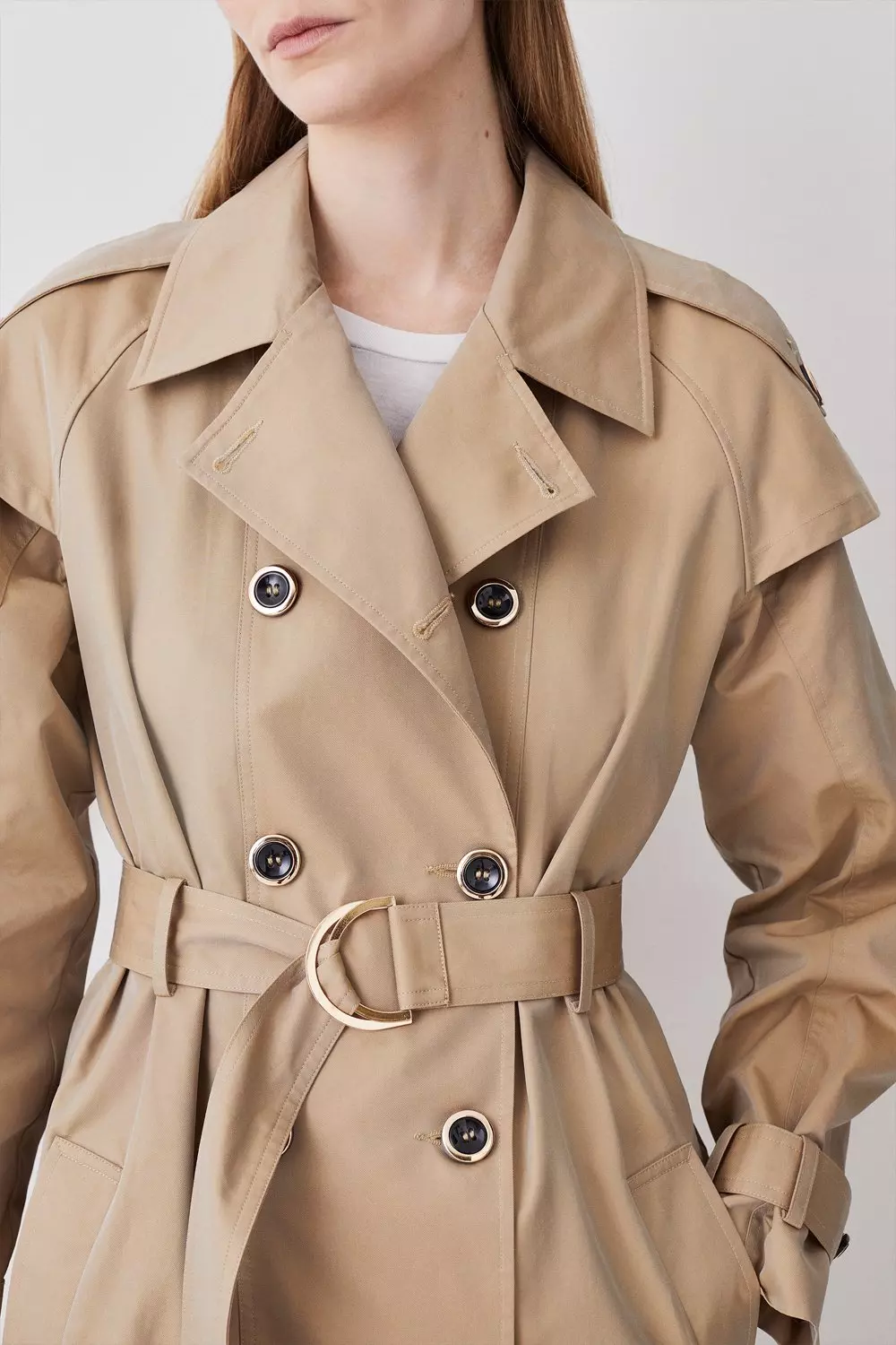 Karen millen belted 2024 trench coat camel