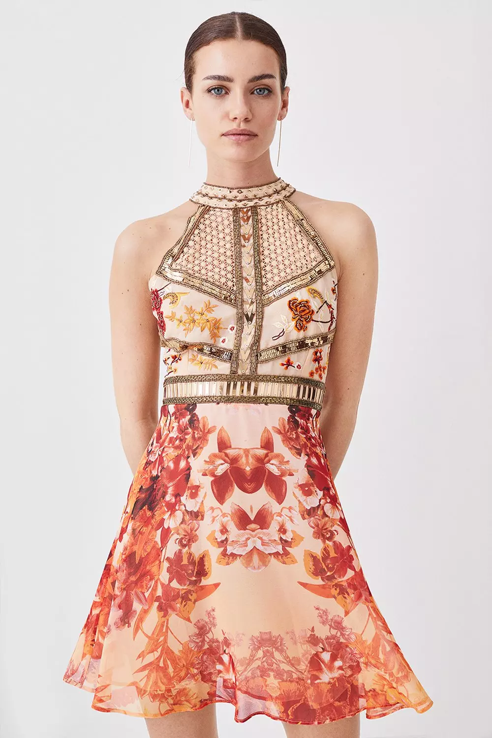 Mia embroidered outlet mini dress