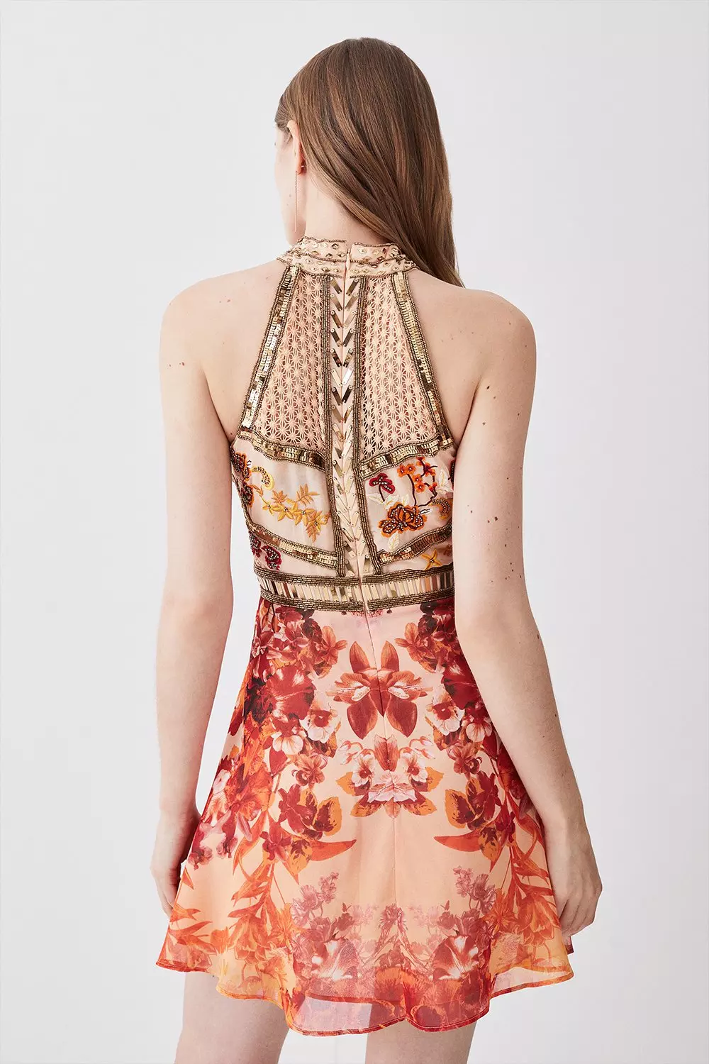 Beaded Embroidered Mini Dress - Women - Ready-to-Wear