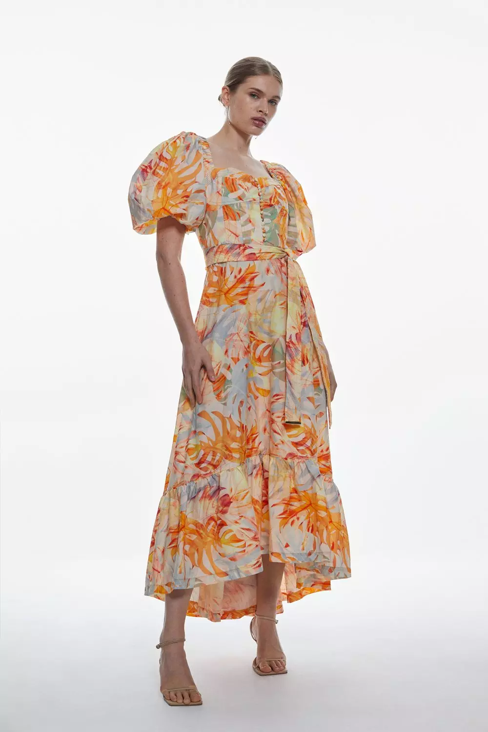 Karen millen 2024 orange floral dress