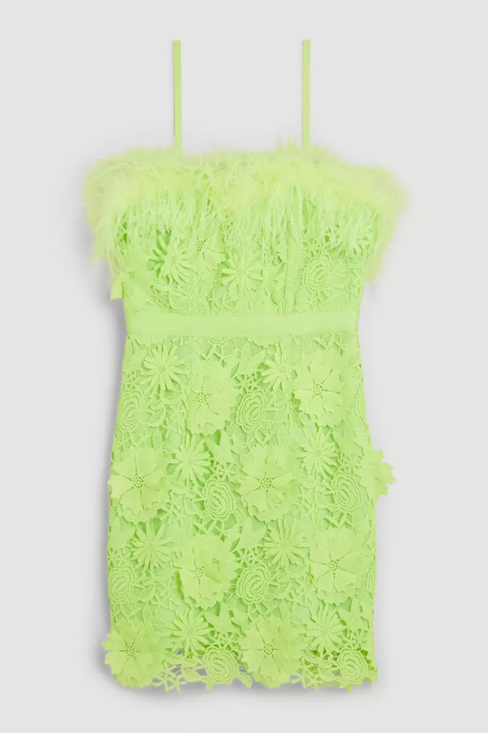 Karen millen shop lime lace dress