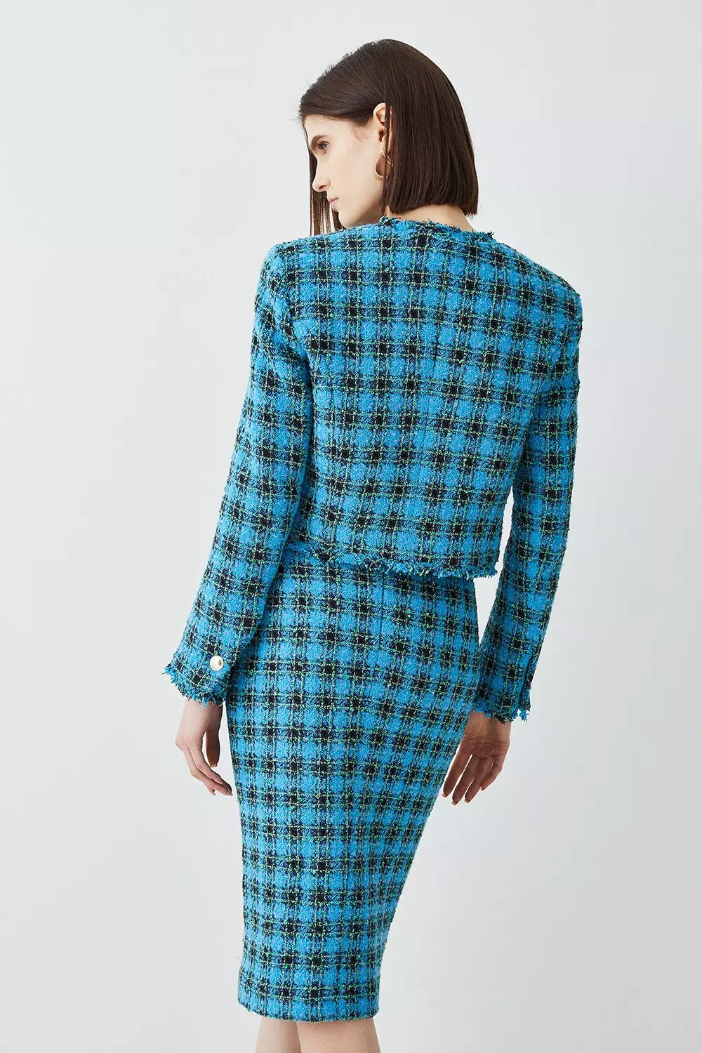 Karen millen tartan outlet check forever dress