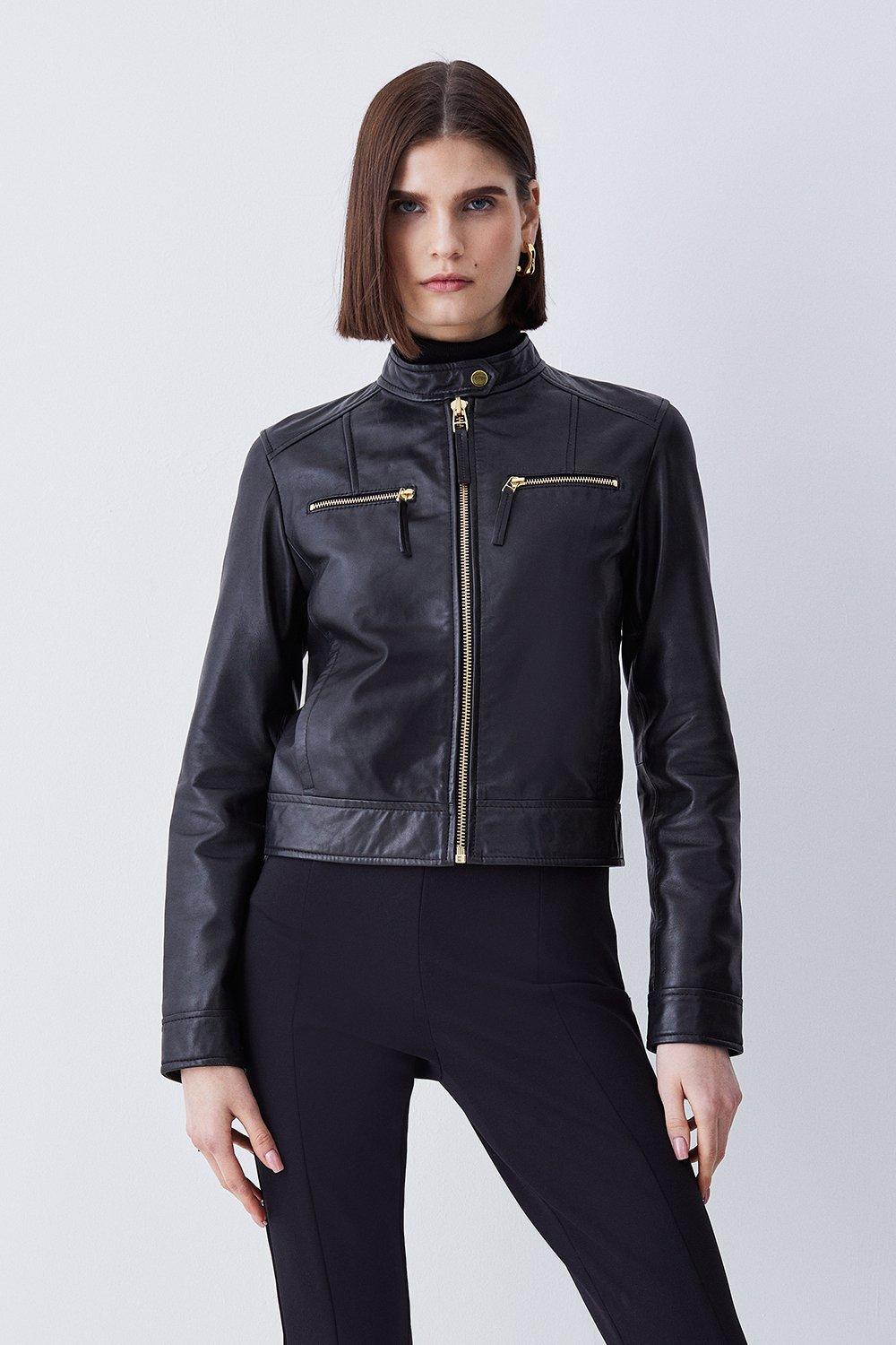 Women's Leather Jackets | Karen Millen