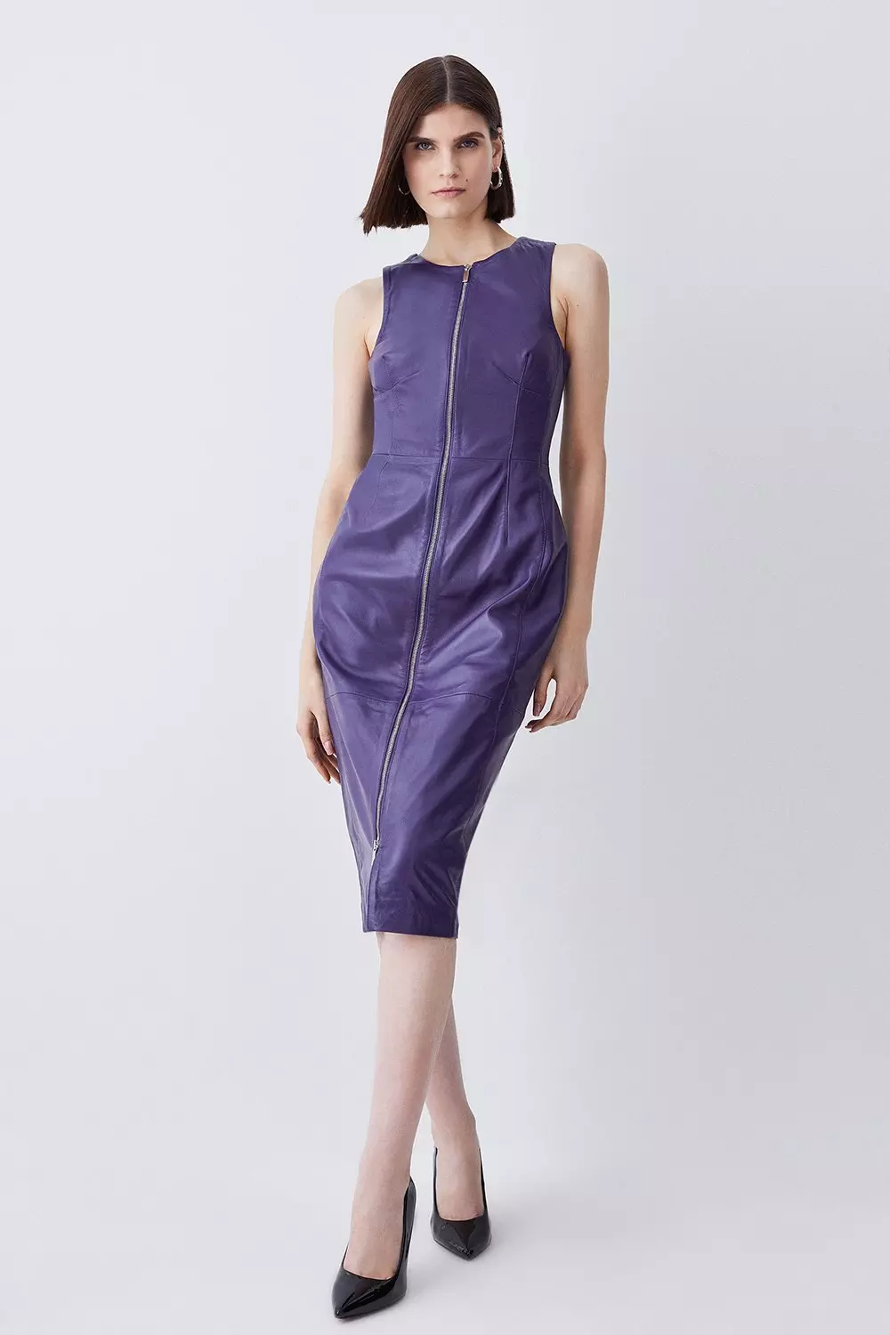 Karen millen store faux leather dress