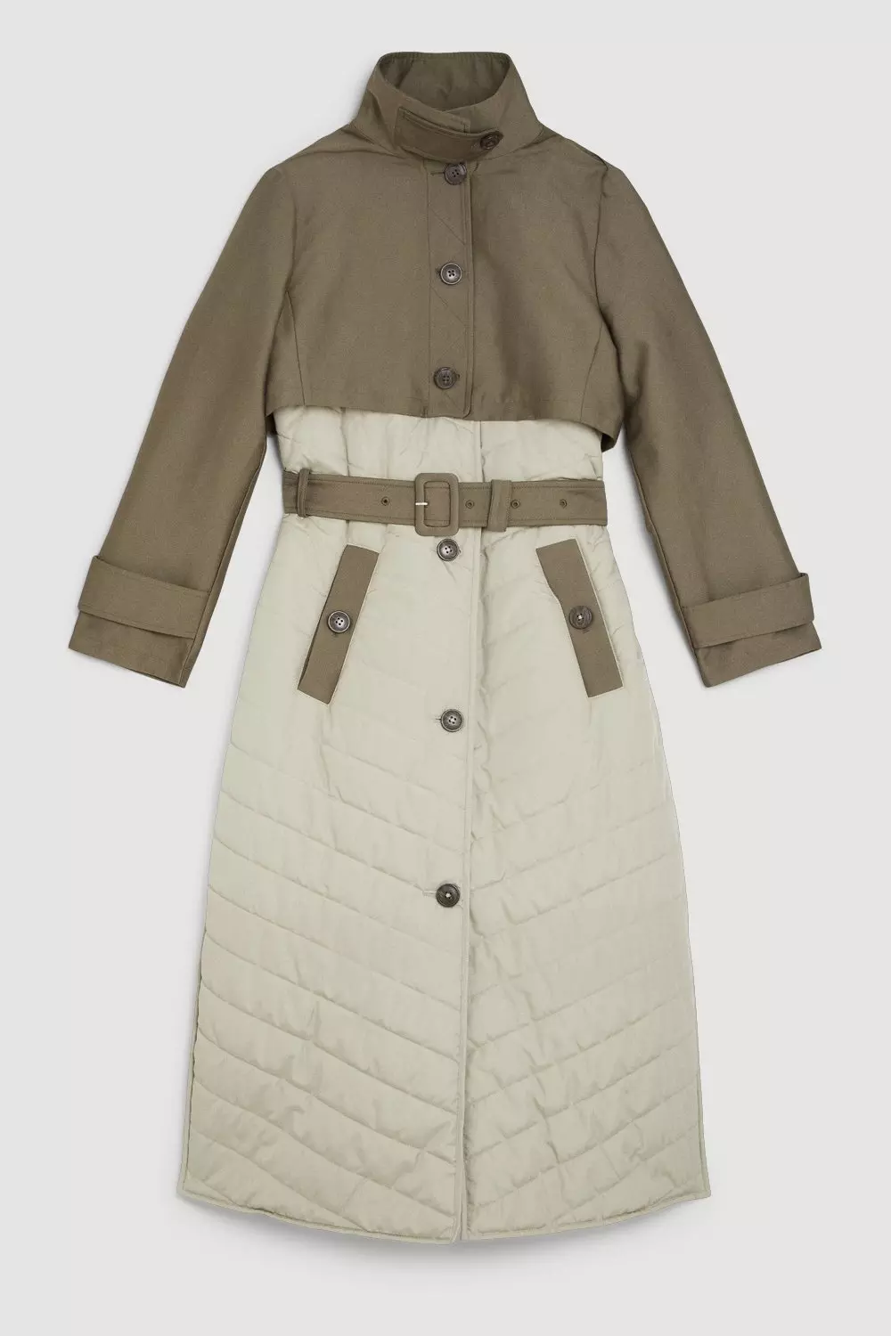 Padded on sale trench coat