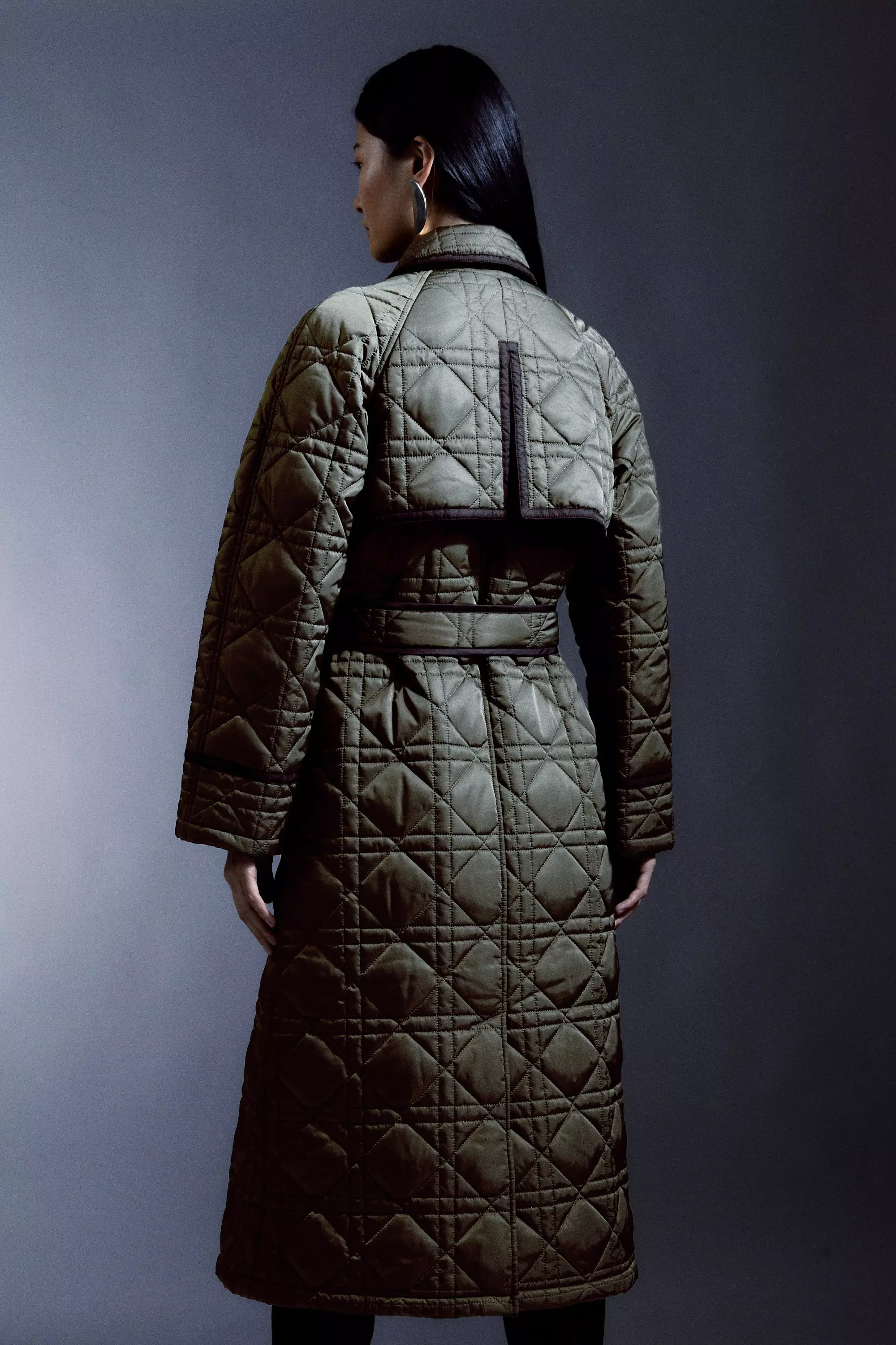 Dazzling Diamond-Quilted Coat by Studio EY