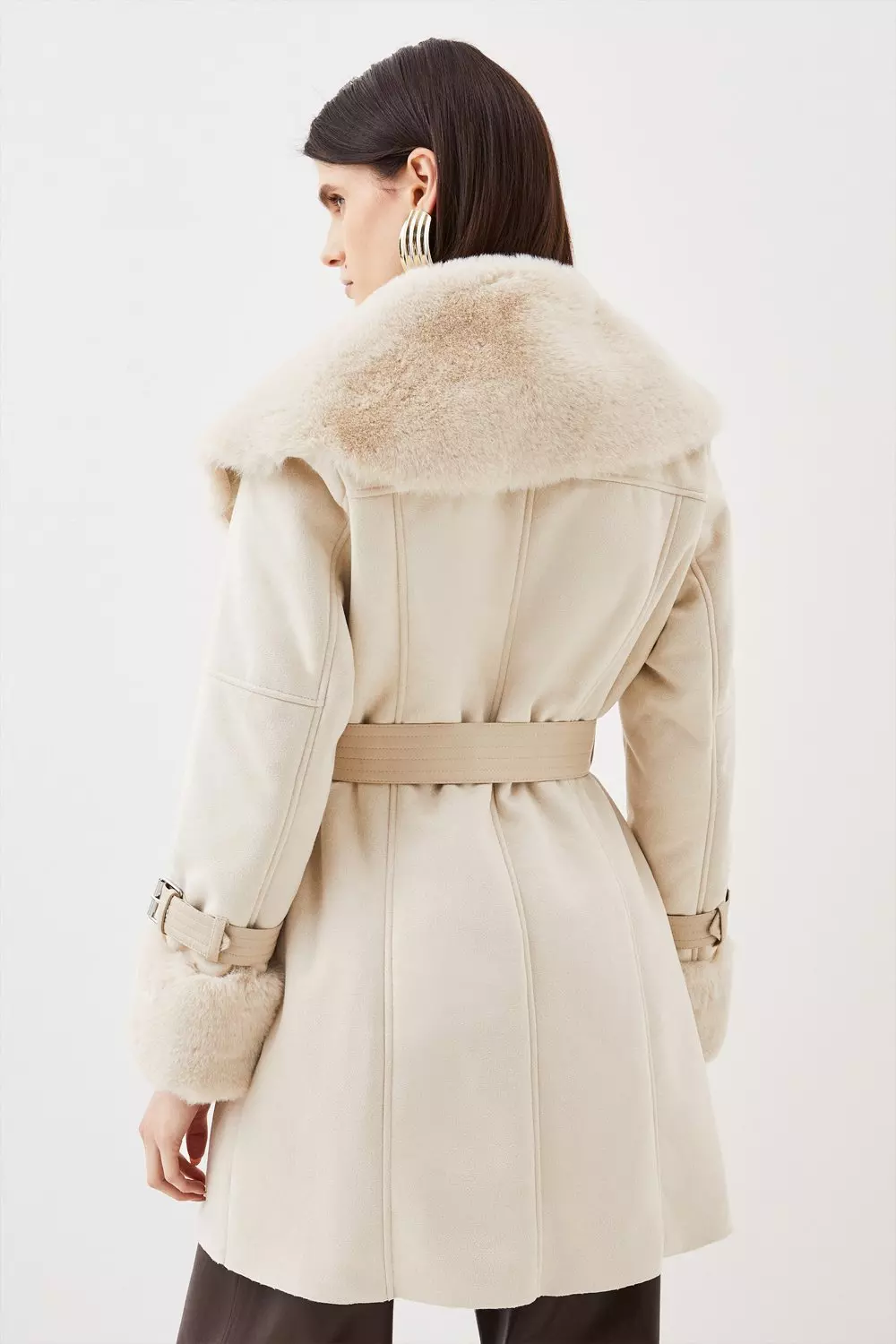 Short hot sale collar coat