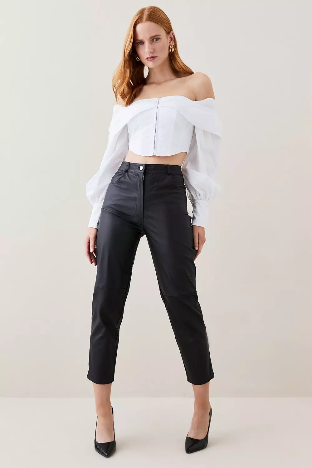 Karen millen outlet leather trousers